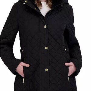 Laundry By Shelli Segal Black Quilted Puffer Jacket